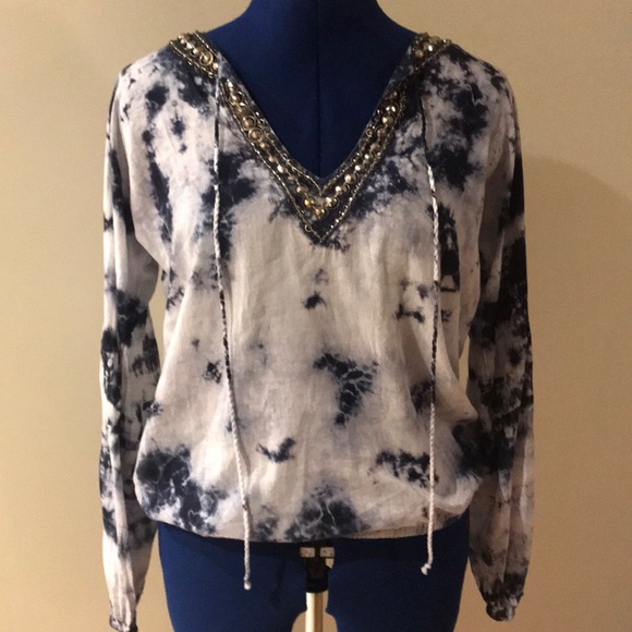 Michael Kors Tops - Michael Kors Tie Dye Beaded Beach Top